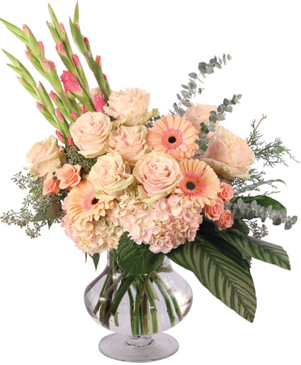 gladly-pastel-pink-flower-arrangement- Weddings & Events